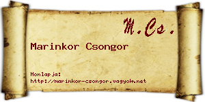 Marinkor Csongor névjegykártya
